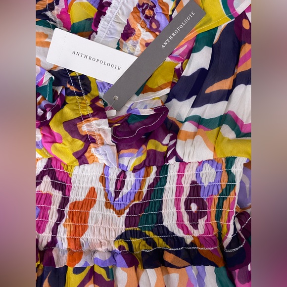 NEW Anthropologie The Odetta Ruffled V-Neck Dress - Picture 7 of 7